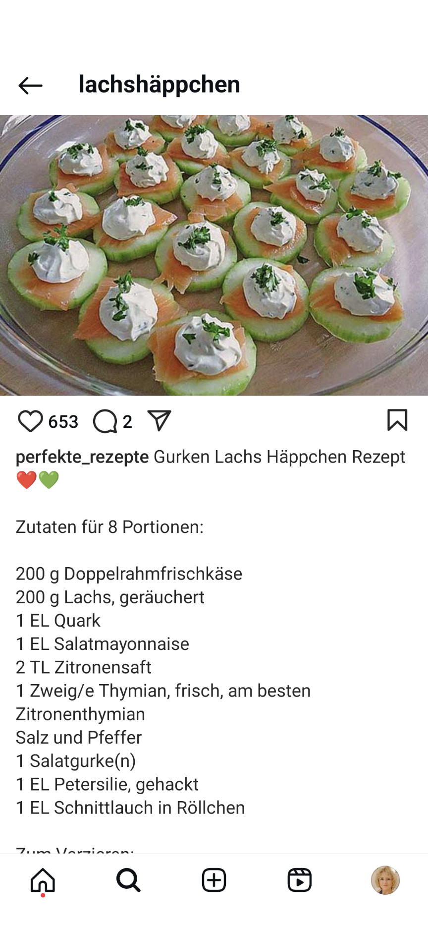 Gurkenlachshäppchen